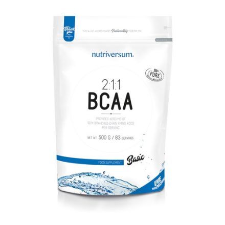 Basic 100% BCAA 2:1:1 500g ízesítetlen aminosav táplálékkiegészítő