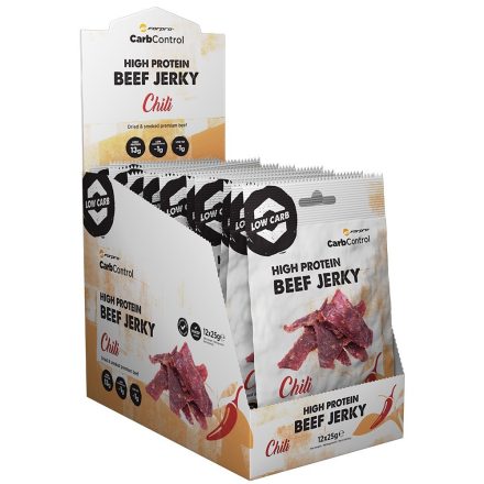 High Protein Beef Jerky - chili 1karton füstölt marhahúsból készült fehérjeforrás