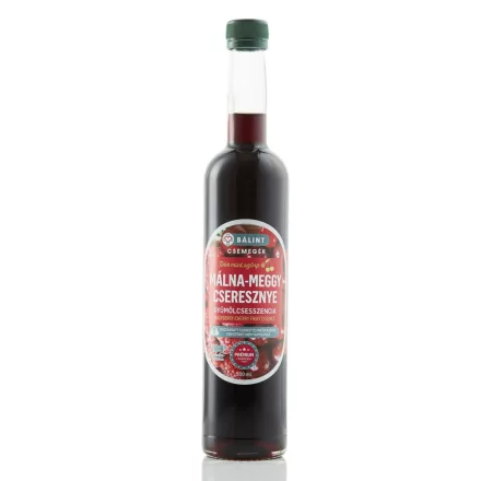 Málna - meggy - cseresznye gyümölcsesszencia 0,5 l - Bálint Csemegék
