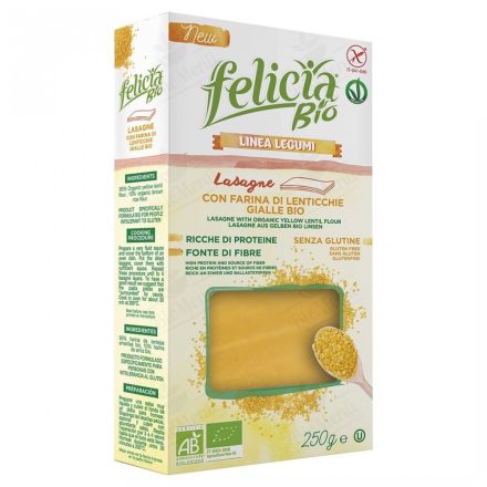 Felicia BIO Sárga Lencse Lasagne 250g 