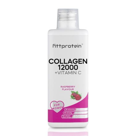 Fittprotein Collagen 12000mg +Vitamin C Folyékony Kollagén Málna