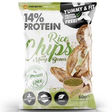 Forpro - Carb Control 14% Protein Rice Chips with mung beans 1 karton (60gx18db)