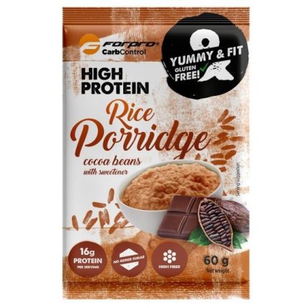 Forpro - Carb Control HIgh Protein Rice Porridge with cocoa beans 1 karton (60gx20db) Lejárat: 2025.01.30