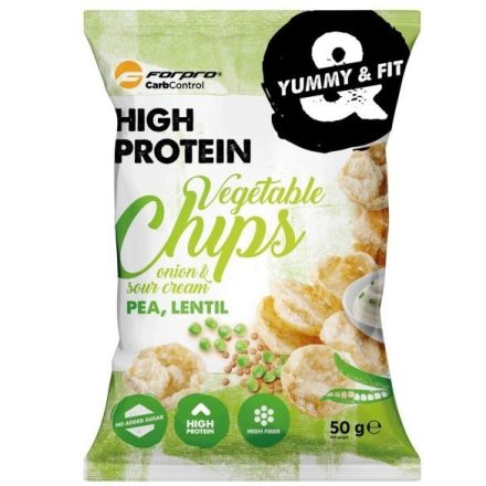 Forpro - Carb Control Protein Vegetable Chips - onion & sour cream 1 karton (50gx15db)