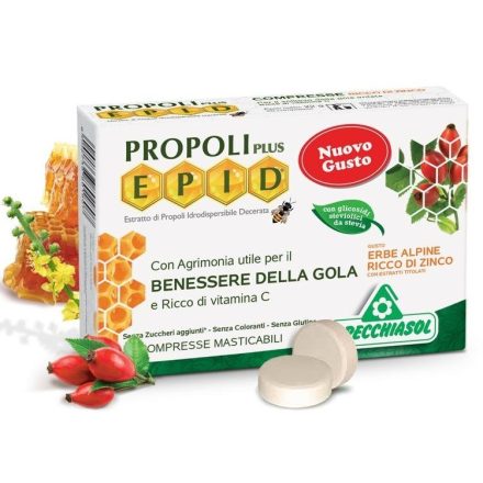 Specchiasol Cukormentes Propolisz 20 tabletta - cinkkel, alpesi gyógynövénnyel