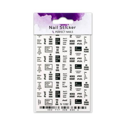 Körömmatrica - Script - Perfect Nails