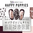 Körömnyomda Lemez - Happy Puppies - Perfect Nails