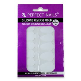   Szilikon Mosolyvonal sablon Reverse TIP Technikához - Orosz Extrém Francia - 12db - Perfect Nails