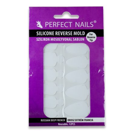 Szilikon Mosolyvonal sablon Reverse TIP Technikához - Orosz Extrém Francia - 12db - Perfect Nails