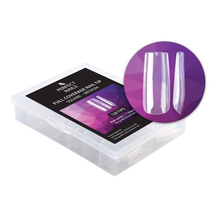 Full Coverage Gel Tip - Zselés Műköröm Tip Készlet 120db - Square Medium - Perfect Nails