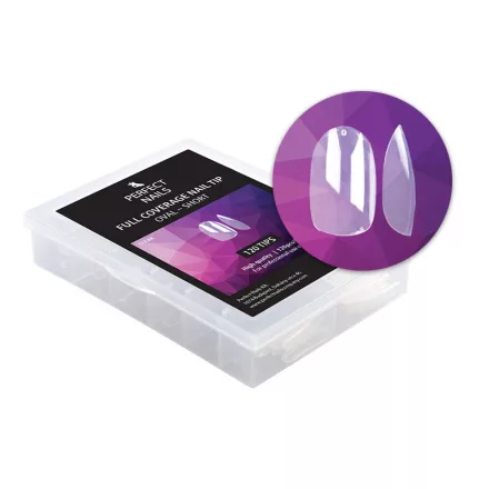 Full Coverage Zselés Műköröm Tip Készlet 120db - Oval Short - Perfect Nails