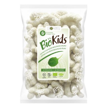 BIO BioKids Extrudált Kukorica Snack - Spenótos 55g Lejárat:2025.01.30