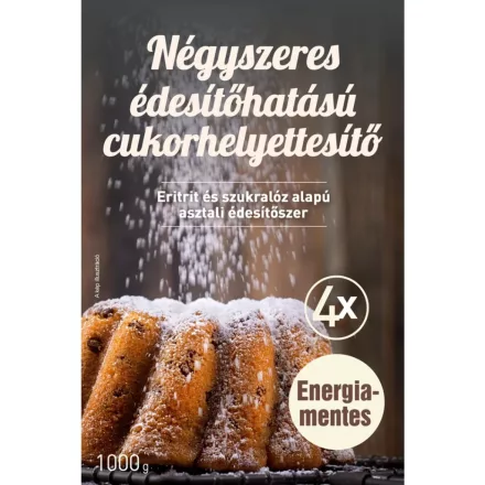 FM Négyszeres édesítőhatású cukorhelyettesítő (eritrit, szukralóz alapú) 1000g
