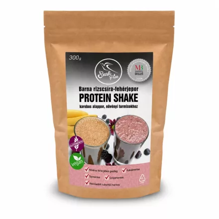 Szafi Free barna rizscsíra-fehérjepor PROTEIN SHAKE karobos alappor, növényi turmixokhoz 300g