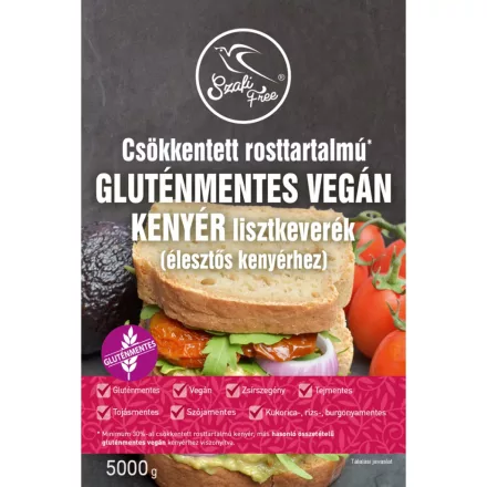 Szafi Free csökkentett rosttartalmú gluténmentes vegán kenyér lisztkeverék (él.) 5000g