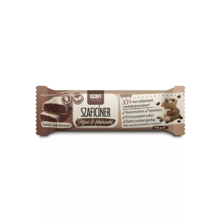 Szafi Reform Szaficíner Kávé-Fehércsoki szelet 25g (gluténmentes)