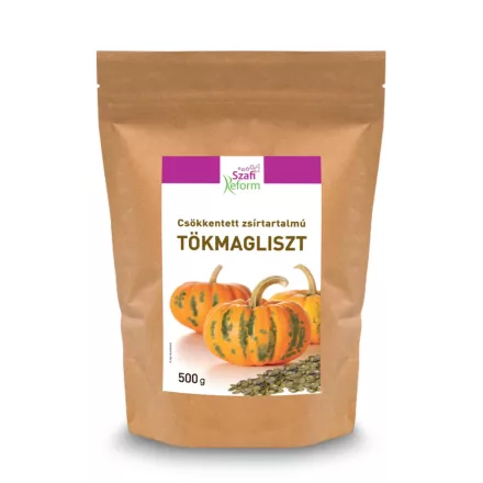 Szafi Reform csökkentett zsírtartalmú tökmagliszt 500g