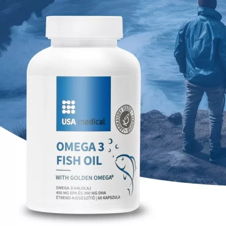 GOLDEN® Omega 3 halolaj 60 kapszula - USA medical