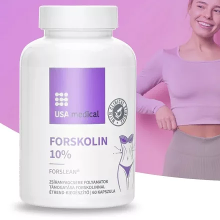 Forskolin 10% kivonat zsíranyagcsere támogatáshoz 60 kapszula - USA medical