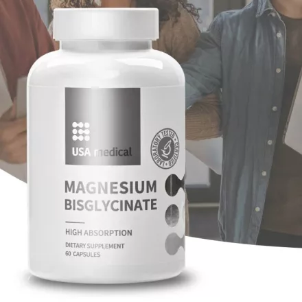 Magnézium biszglicinát 60 kapszula - USA medical