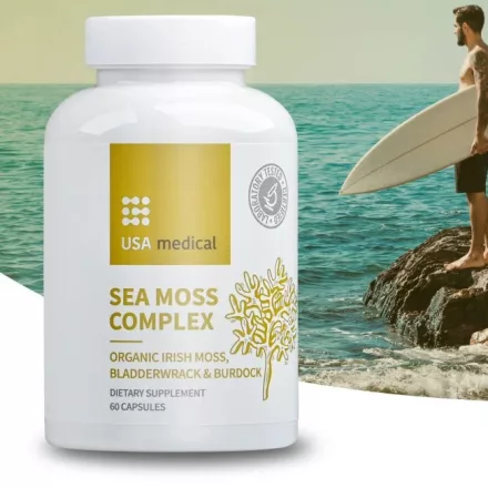 Organikus moszatok bojtorjángyökérrel és BioPerine®-nel 60 kapszula - USA medical