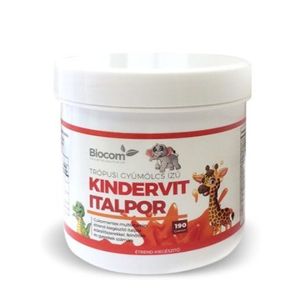 Biocom Kindervit trópusi gyümölcsízű italpor 190g