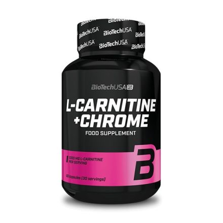 Biotech L-Carnitine + Chrome 60 kapszula l-karnitin termék fogyókúrázóknak