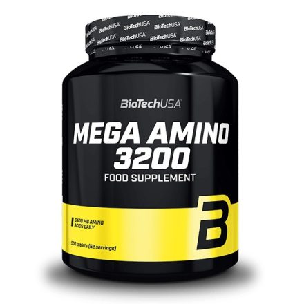 Biotech Mega Amino 3200 500 tabletta különböző aminosavakat tartalmazó táplálék-kiegészítő