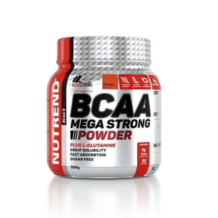 Nutrend BCAA Mega Strong Powder - 300 g aminosav táplálékkiegészítő