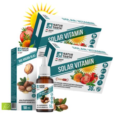 Natur Tanya Bőrtámogató SOLAR VITAMIN (2db) + BIO Argán Olaj (1db) Csomag