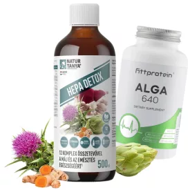   Méregtelenítő Csomag - Natur Tanya Hepa Detox 500ml + Fittprotein ALGA 640