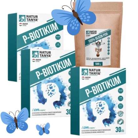 Pihentető Alvás Csomag 3 Hónapra 100%  Natur Tanya P-BIOTIKUM (3db) (Lejárat: 2026.06.30) + Glicin Aminosav