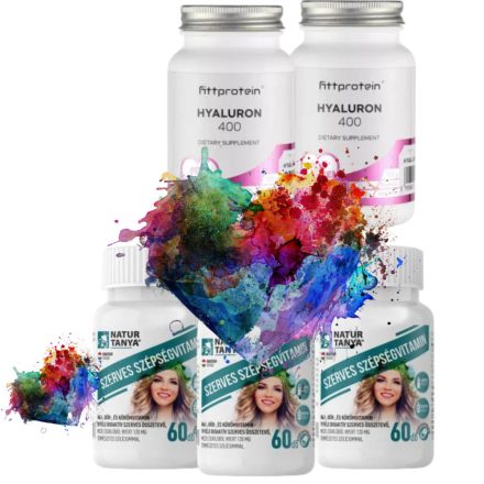 Szépség Pack 60 napra Szerves szépségvitamin (3db) + Fittprotein Hyaluron 400 (2db)