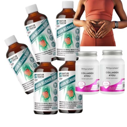 3 Féle Rost + Kollagén Csomag - Vegán BÉLRADÍR Plusz 480ml (5db) + Fittprotein Collagen 4YOU (2db)