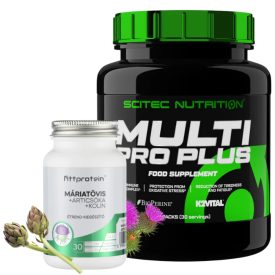   Scitec Nutrition Multi-Pro Plus + Fittprotein Máriatövis+Articsóka+Kolin