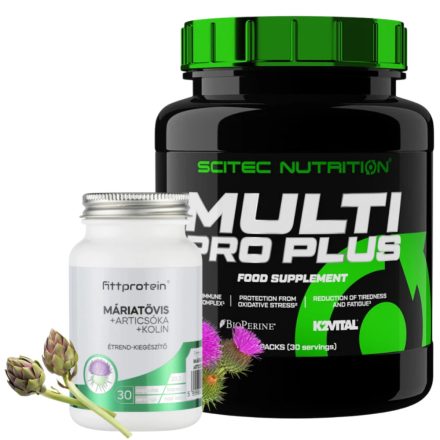 Scitec Nutrition Multi-Pro Plus + Fittprotein Máriatövis+Articsóka+Kolin