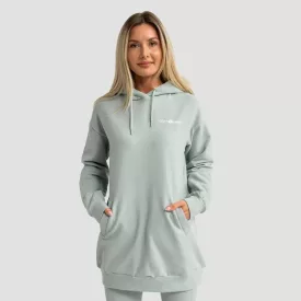   GymBeam Limitless Longline női kapucnis pulóver eukaliptusz