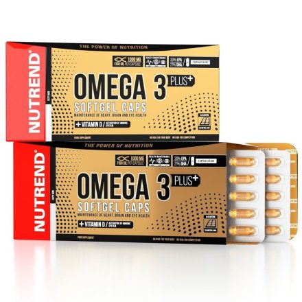 Nutrend Omega 3 Plus Softgel Caps - 120 kapszula Omega3 vitamin készítmény