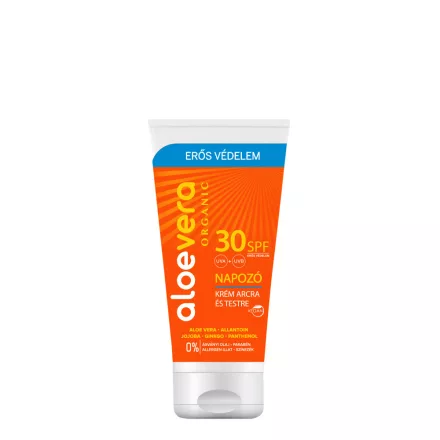 Aloe Vera Organic SPF30 Napozó krém arcra és testre 50ml