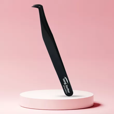 Long Lashes 90 fokos Volume Pro szempilla csipesz fekete