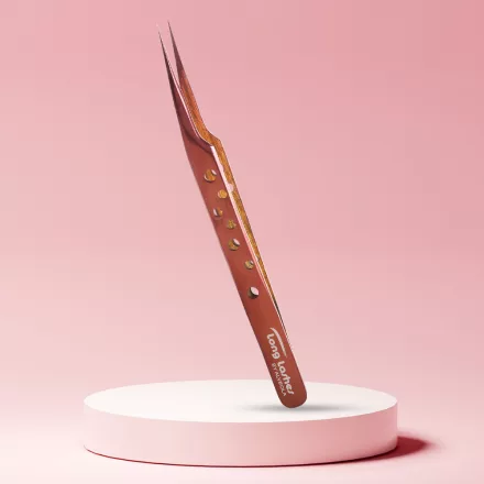 Long Lashes Pro izoláló csipesz - Bronz