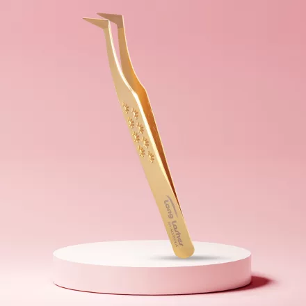 Long Lashes Pro Fiber L- alakú Volume csipesz - Arany