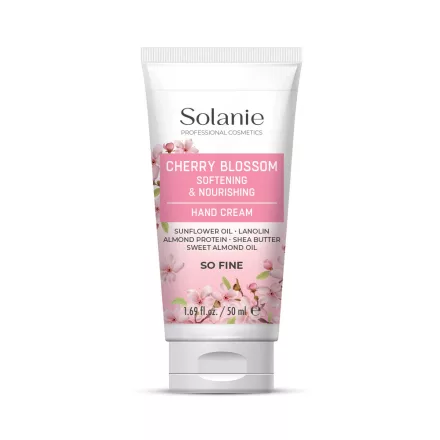 Solanie So Fine Puhító és tápláló kézkrém cseresznyevirág illattal 50ml