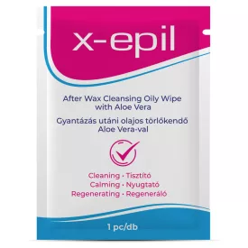   X-Epil Gyantázás utáni olajos törlőkendő Aloe Verával 1db