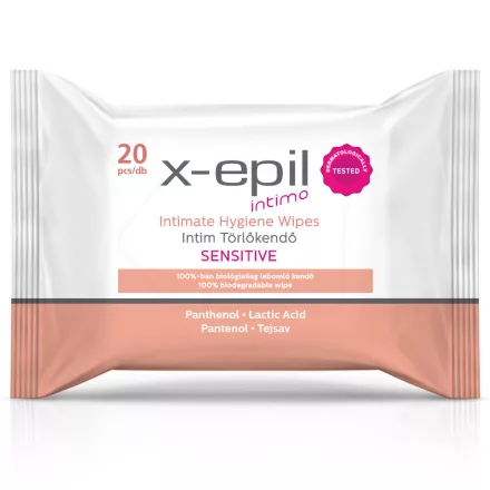 X-Epil Intimo Intim törlőkendő - sensitive 20db