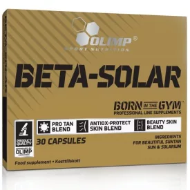 Olimp Labs BETA-SOLAR sport kiadás - 30 kapszula napozóvitamin